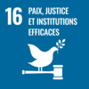 Icône ODD N°16 - Paix, justice et institutions efficaces