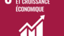 Icône ODD N°8 - Travail décent et croissance économique