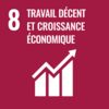 Icône ODD N°8 - Travail décent et croissance économique